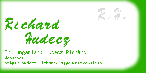richard hudecz business card