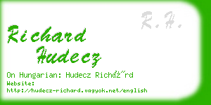 richard hudecz business card
